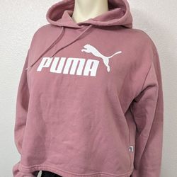 Puma, Cropped Hoodie, Pink, M