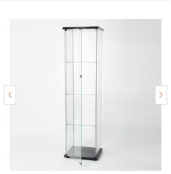 Glass Curio Cabinets w/ 4 Glass Shelves (2)