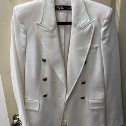 Zara White Blazer