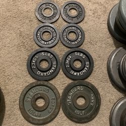 Olympic Weight Plates - Total 40 Pounds