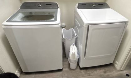 Samsung Top-Load Washer & Gas Dryer Set – Good Working Condition
