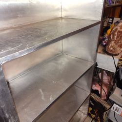 Aluminum Tomcat Bookcase, Aviator Furniture, Five Shelf Display