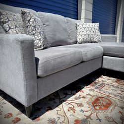 Living Spaces 80” by 60” Sectional Sofa with Reversible Chaise