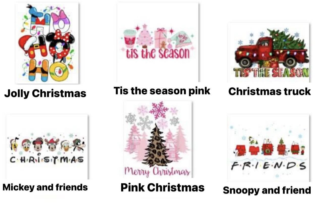 Christmas Dtf Transfer Sheets