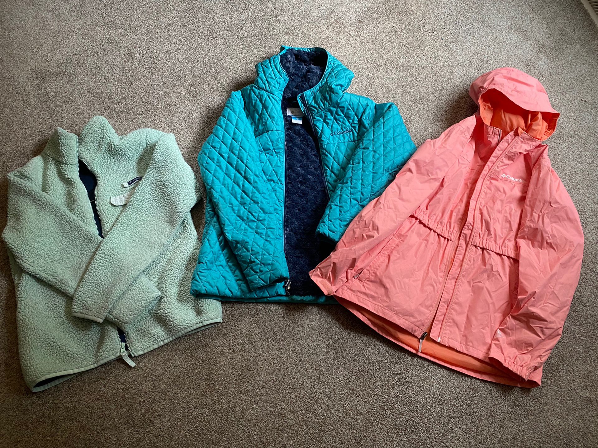 (3) Columbia Sportswear Size 14/16 Girls Jackets