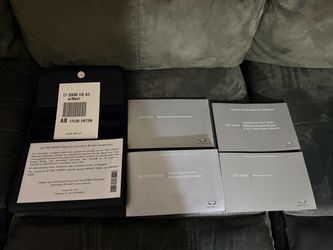 Infinity 2017 Warranty & Manual Booklet Set