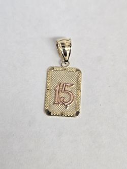 14kt Gold "15" Charm
