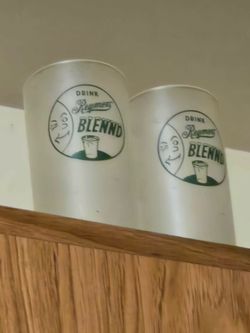 Vintage Regnier's Blennd Advertising Cups Set of 2