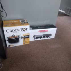 crock pot and grill with natural grill stone