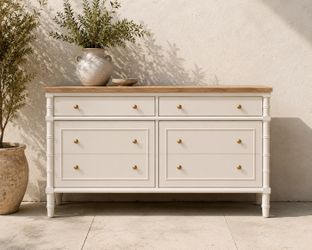 ✨ Coastal Cottage Bamboo Dresser✨