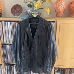 Men's LAMBSKIN Leather Lined size L Blazer by American Modern/Alexander Julian