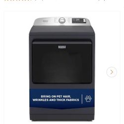 50% OFF - Maytag 7.4 cu ft Electric Dryer Top Load Midnight Steel Pet Pro