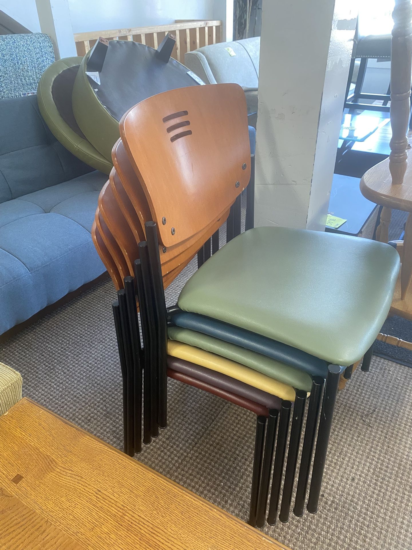 VARIETY OF STACKING CHAIRS