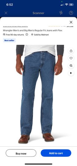 Wrangler Men's and Big Men's Regular Fit Jeans with Flex 