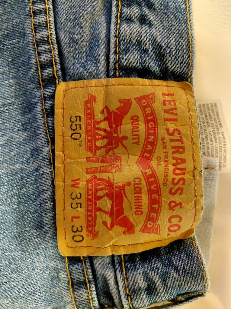 Levi Strauss & Co. Jeans 550 Size 35w 30l Original Riveted 5 Pocket (2 Pair) 
