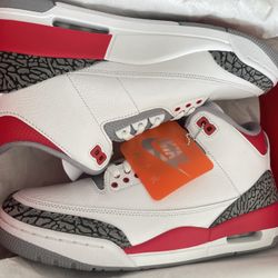 Air Jordan 3 Fire Red Sz 10