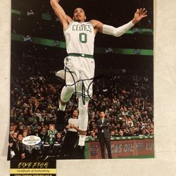 Jayson Tatum Autographed 8x10 with COA 