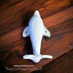 LAST ONE! Brand New! 6.25" Dolphin Hooks Coastal Nautical | SHIPPING IS AVAILABLE