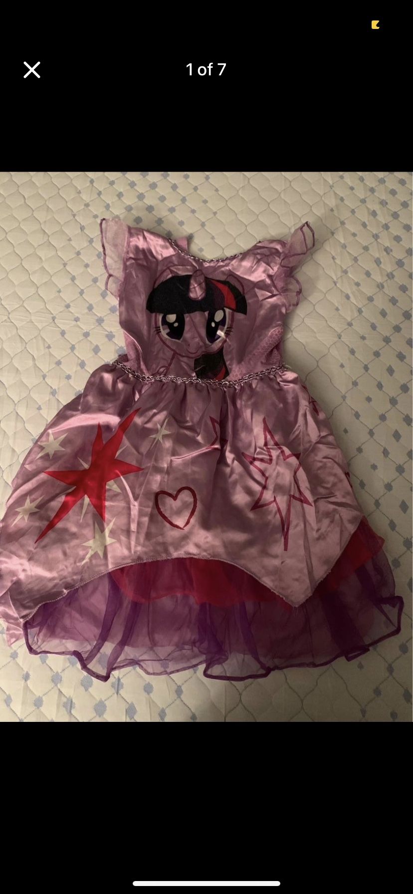 My Little Pony Twilight Sparkle Child dress Costume size 7/8 girls