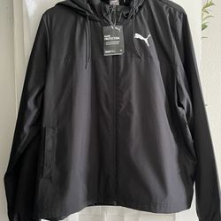 Women’s Black Puma Windbreaker Jacket