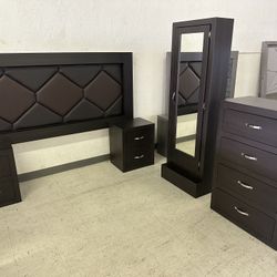 New Brown Bedrooom Set (King/Queen/Full)