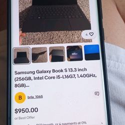 Computadora Samsung Galaxy Book S Para Partes No Cargador Y Tiene Un Golpe En La Esquina La Pamtalla No Esta Quebrada