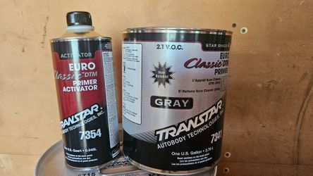 Transtar 7341 Gray DTM Primer Surfacer Sealer Gallon w/ 7354 Activator Kit