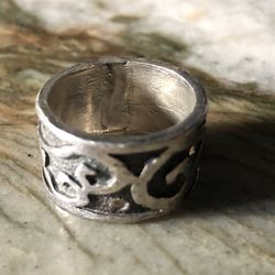 Cast Sterling Silver Filigree Ring