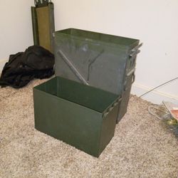 (2) Ammo Boxes Metal