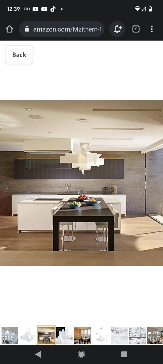 $80 MZITHERN ACRYLIC PANEL CHANDELIER