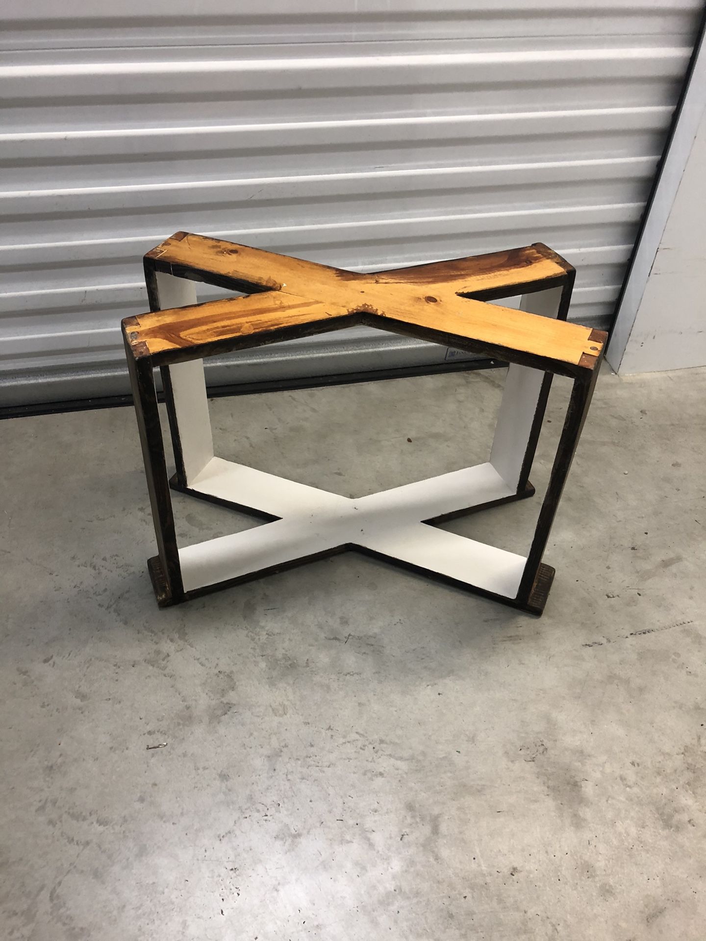 RUSTIC WOODEN TABLE BADE FOR GLASS TOP