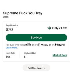 Supreme “ Fuck You” Ash Tray 