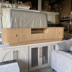 86 Inch Tv Stand , Tv Console With Doors