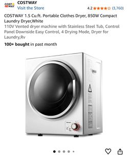 [BRAND NEW] COSTWAY 1.5 Cu.ft. Portable Clothes Dryer