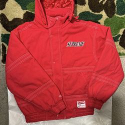 SUPREME-MITCHELL NESS/ Stadium Jacket Red Sz S