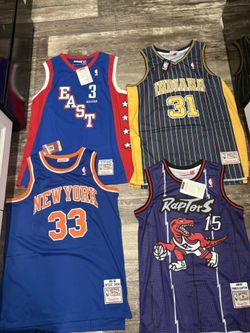 NBA Jerseys (sizes Below) Reggie Miller, Pacers Vince Carter rap Allen Iverson, All-Star, Patrick Ewing, New York, Knick