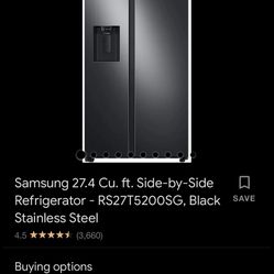 Samsung Black Stainless Steel Refrigerator 