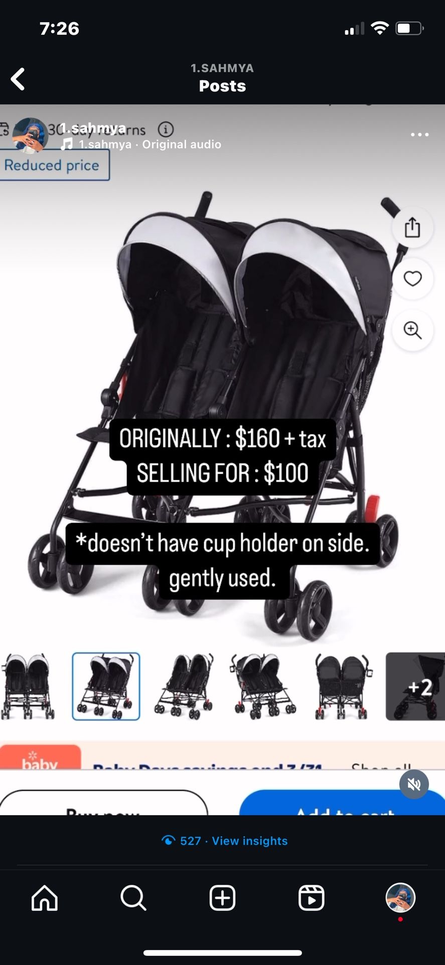 DOUBLE STROLLER