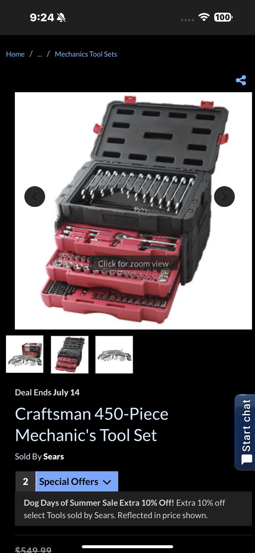 Craftsman 450 Piece Tool Set