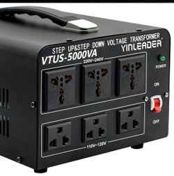 Yinleader 5000 Step Up/Down Transformer Converter 110/120 Volt - 220/240 Volt w/US Power Cord,Circuit Breaker Protection