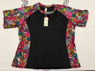 Shekini Short Sleeve Rash Guard Swim Shirt 50+ UPF