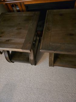 Dark Wood End tables