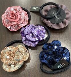 Flower Ponies for ponytails hair accessories, Cara N.Y. Nordstrom, $12 each