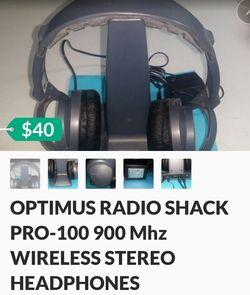 Wireless Headphones OPTIMUS RADIO SHACK