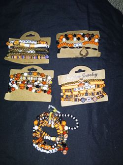 Halloween Beaded Bracelet Stack Sets