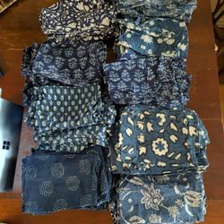 90 Assorted Blue Napkins - 20"x20" - Wedding