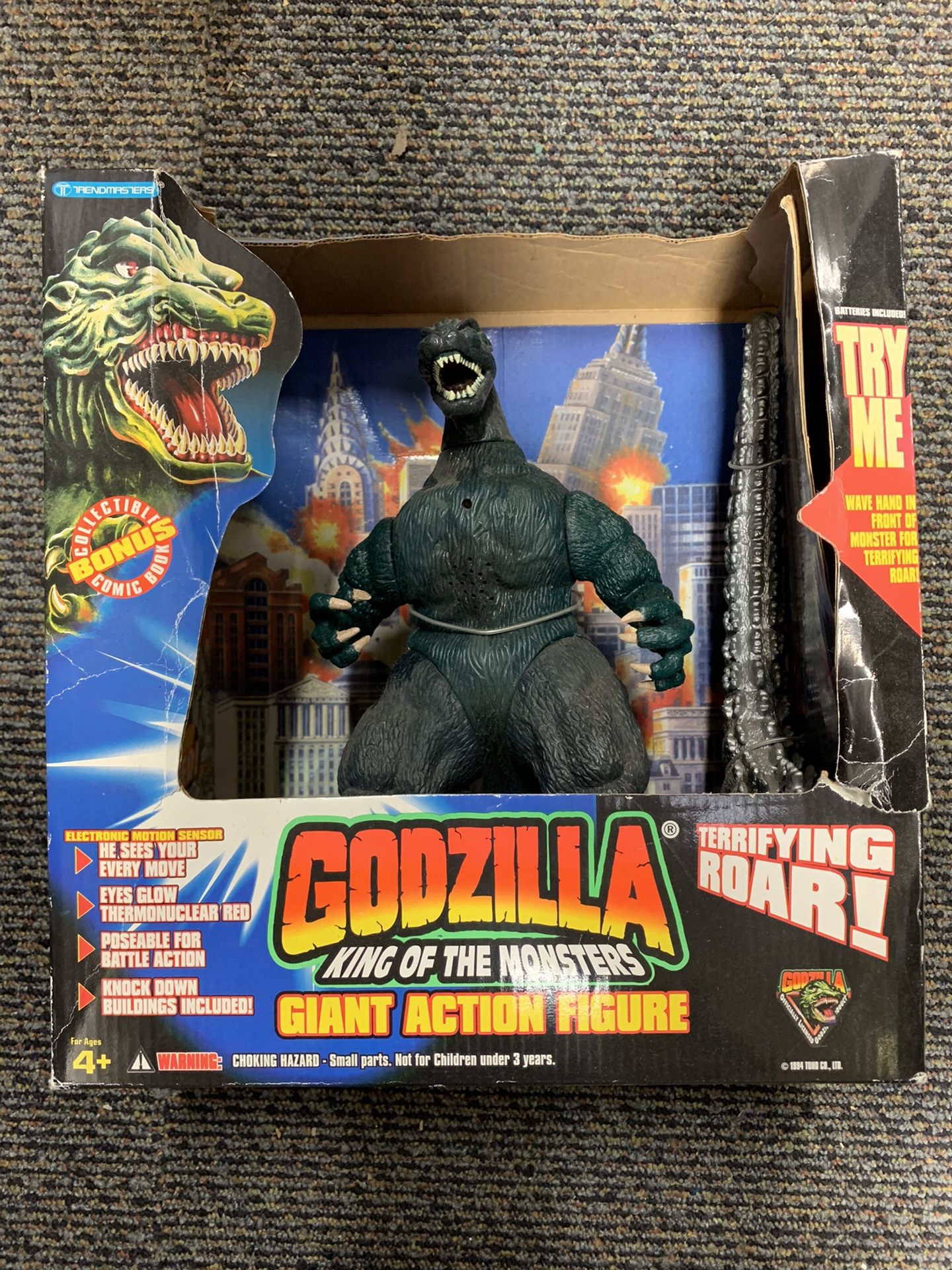 Vintage 1994 Trendmasters Godzilla King of The Monsters Giant Action Figure