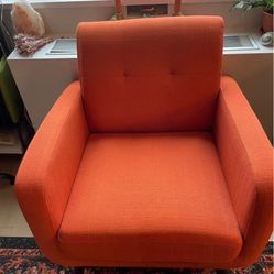 Orange Arm Chair