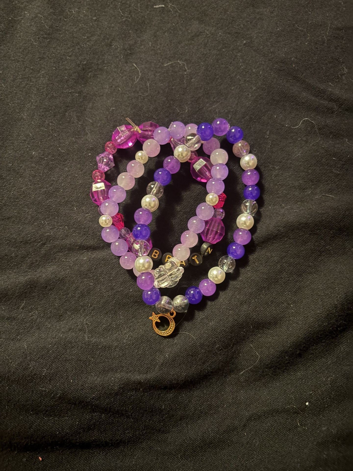 Purple glass bracelets