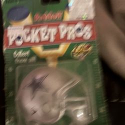 Baseball Card And Dallas Mini Helmet.